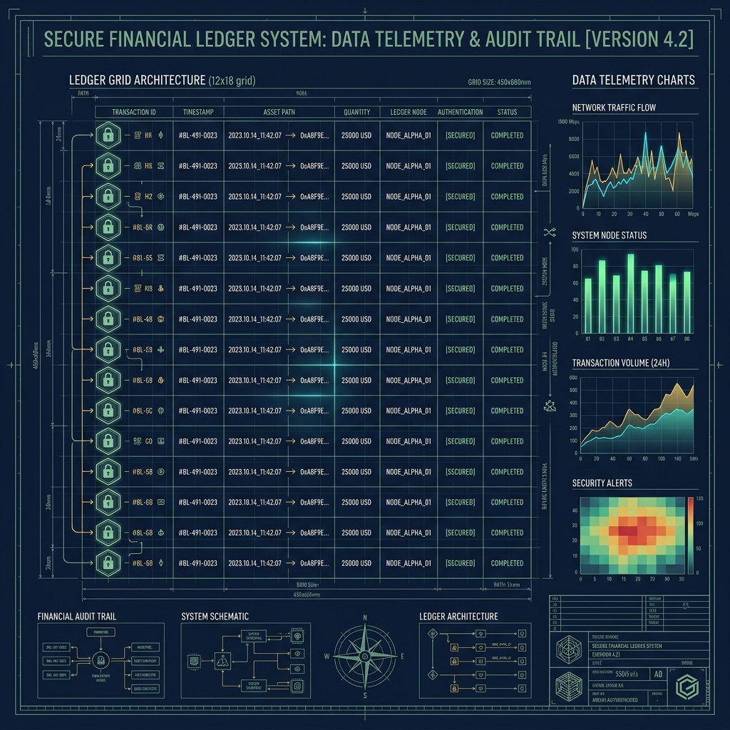Ledger Blueprint Background